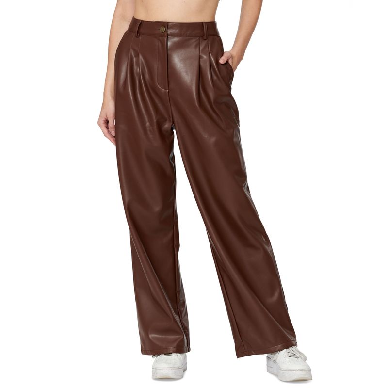 Sofia Richie Pleated Faux Leather Pants